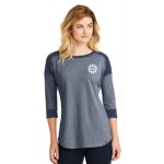 Ladies Heritage Blend 3/4-Sleeve Baseball Raglan Tee